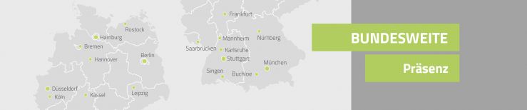Standorte der OutplacementGroup werden auf einer Landkarte dargestellt